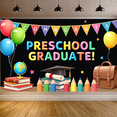 thumbnail image 4 of Preschool Graduation Backdrop Celebration Congratulatory Banner Educational Party Background School Event Decor Kids Ceremony Classroom Decorations, 4 of 4