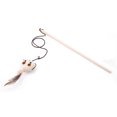 thumbnail image 2 of Pet Cat Toy Linen Rat Bird Feather Cat Interactive Catcher Wand Toy (Triangle Rat), 2 of 11
