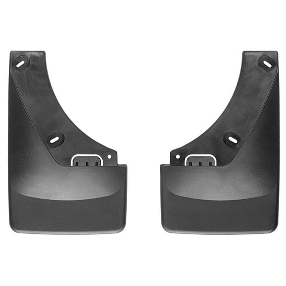 WeatherTech Custom No Drill Splash Guard MudFlaps compatible with Yukon XL, Escalade, Suburban, Tahoe, Yukon, Rear Pair - Black