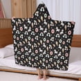 thumbnail image 5 of Black Cartoon Unicorn Dessert Rainbow Pattern Hooded Bath Towel，60"x35" for Ages 3 To 12 Kids, Quick Dry Lightweight Soft Microfiber Hood Beach Towel Cover Up for Kids, 5 of 7