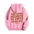 thumbnail image 5 of Women's Hoodies Sweatshirts Long Sleeve Pullover Sweatshirts for Women Cozy Sweatshirts for Women Pink Crewneck Sweatshirt Fall Essentials Womens Clothes Trendy, 5 of 5