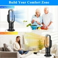 thumbnail image 4 of Dubbin 26 inch Space Heater Bladeless Tower Fan, Heater and Cooling Combo, with Remote Control, Black, 4 of 8