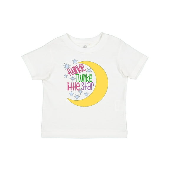 Inktastic Twinkle Twinkle Little Star with Yellow Moon Boys or Girls Baby T-Shirt