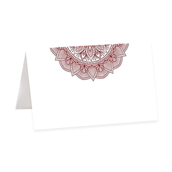 Koyal Wholesale Table Place Cards Elegant Ornate Burgundy Wedding 56 Pack
