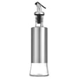 thumbnail image 2 of HOTDUCK Glass Oil Bottle with Stainless Steel Shell Kitchen Cooking Press Controllable Condiments Storage Supplies L, 2 of 6