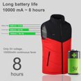 thumbnail image 6 of comerut Heated Jacket Energy-saving Fleece Lining Fast-Heating Stand Collar Long Battery Life Keep Warm 3 Heating Levels 11 Heating Zones Heated Vest for Daily, 6 of 7