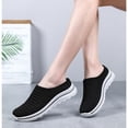 thumbnail image 5 of Women’s Closed-Toe Slip-On Mules – Breathable Flyknit Casual Shoes with Soft Lightweight Comfort Sole, 5 of 9