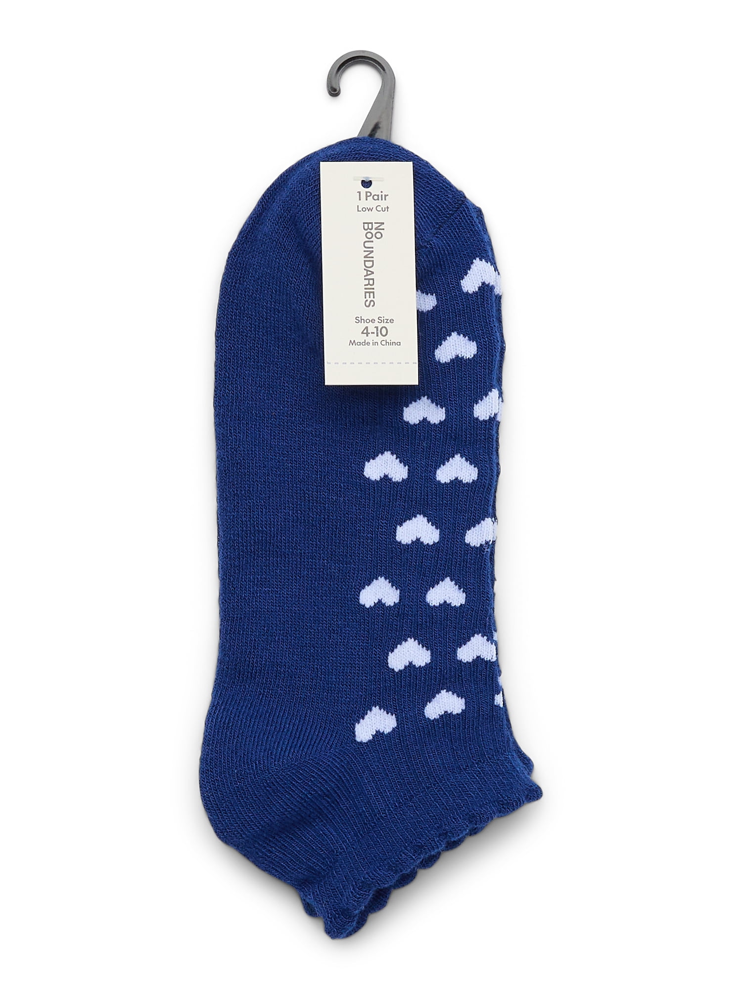 No Boundaries Women's Low Cut Socks with Scallop Welt, 1 Pack, Size 4-10