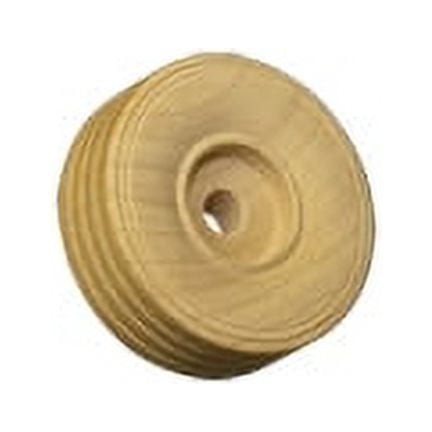 12 Pcs 1-1/2" Wood Treaded Toy Wheel 1/2" thickHole size 1/4"Use AP1010 or AP1005 Axle pegs for 1/4 holes.