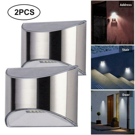 

Dodocool 2 Pack Solar Wall Lights Outdoor Solar Fence Lights LED Deck Lights Waterproof for Patio Path Yard Fence White