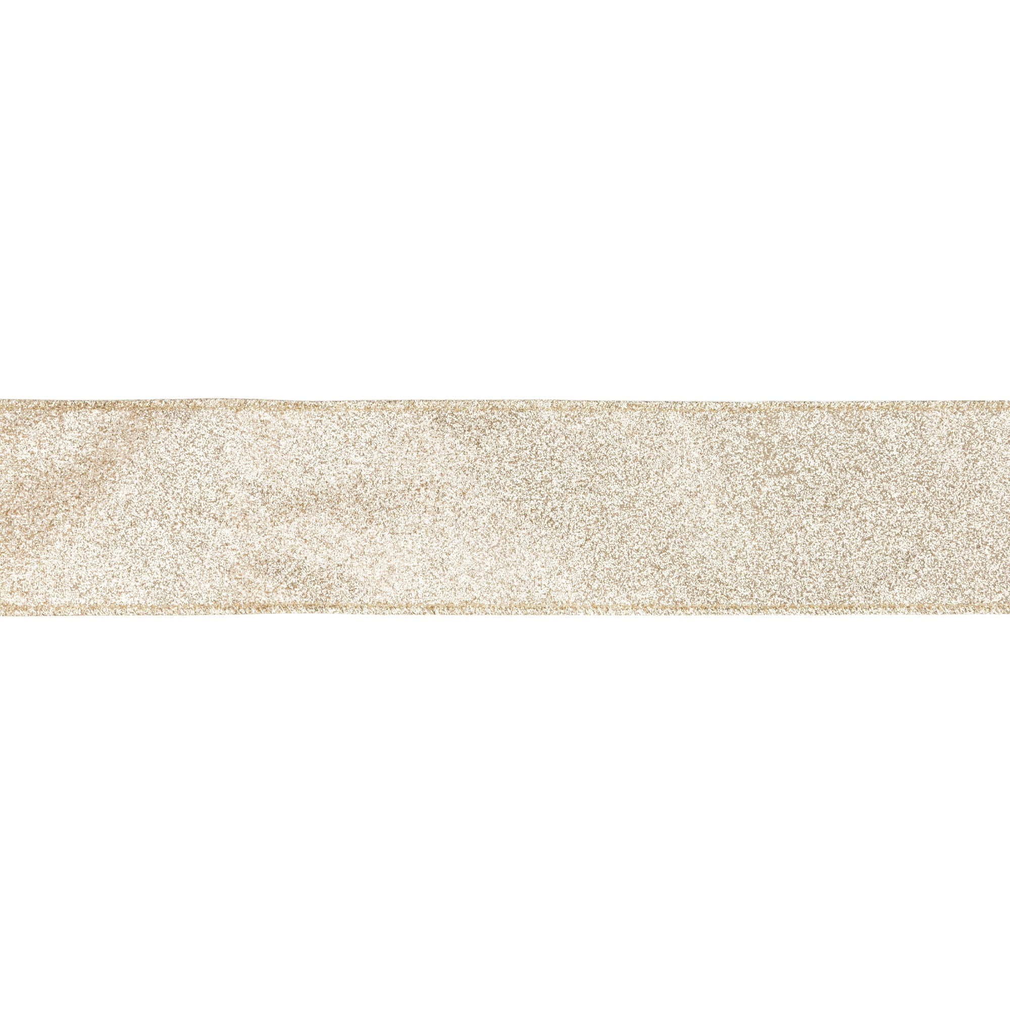 LaRibbons 2 1/2" Wired Ribbon, Gold Glitter, 10 Yard Roll