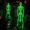 thumbnail image 4 of Solar Skeleton Yard Stake Lamp, Glow Bones Halloween Decoration with LED Light, Waterproof 3D Realistic Skull for Outdoor Grave Lawn Patio Fall Decor, 4 of 4