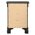thumbnail image 5 of Maklaine Contemporary Wood Veneers 3 Dovetailed Drawers Nightstand in Black, 5 of 5