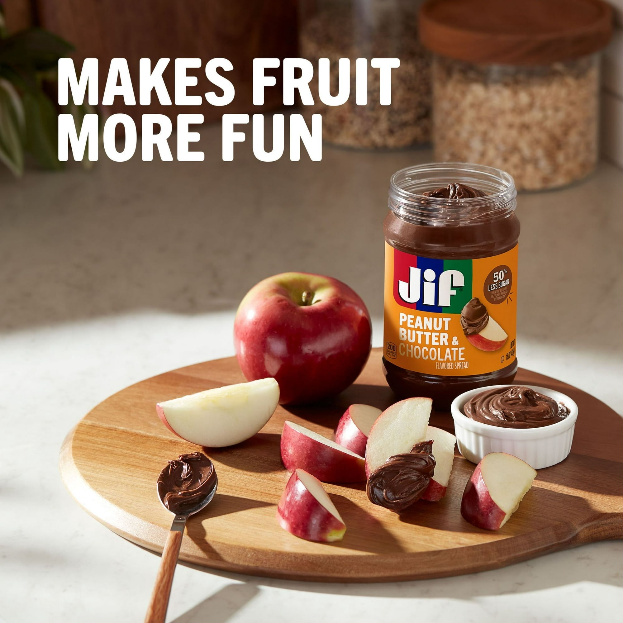 3 Pack Jif Peanut Butter & Chocolate Flavored Spread, 29.5 oz Jar