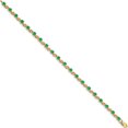 thumbnail image 2 of 14K Yellow Gold Emerald Bracelet (7 X 4) Made In India bm4480-em-y, 2 of 5