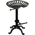 thumbnail image 4 of Pemberly Row Traditional Metal Adjustable Tractor Seat Stool in Black, 4 of 4