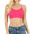 thumbnail image 1 of Zenana Women & Plus Cross Back Padded Seamless Bralette Sports Bras with Adjustable Strap, 1 of 2