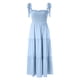 thumbnail image 2 of VISgogo Vestido de Mujer, Color Sólido Sin Mangas Volantes de Una Pieza con Tirante Ajustable para el Hombro para el Verano, S/M/L/XL VISgogo moda, 2 of 9