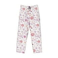 thumbnail image 4 of Goofa Retro Floral Printed Soft Pajama Pants for Men, Wide Leg Comfy Casual Lounge Yoga Pants-X-Large, 4 of 9