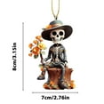 thumbnail image 4 of 100Fens Mini Skeleton Figurines for Home Decor,Small Skeletons Halloween 2D Acrylic Car Decorations, Craft House Accessories Party Favors, 4 of 10