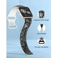 thumbnail image 4 of Wearlizer 2 Packs Floral Engraved Band Compatible with Versa 2 Bands for Women, Two-Tone Flower Soft Silicone Sport Strap for Versa/Versa 2/Versa Lite/Versa SE Smart Watch, 4 of 6