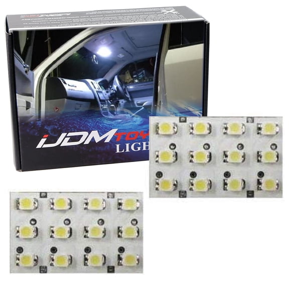 1.25x0.8-Inch Universal Fit 12-SMD LED PCB Board Panels For Car Interior Map Dome Cargo/Trunk Area Light, White