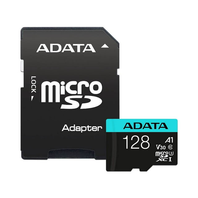 Memoria ADATA Premier Pro MicroSDXC UHS-I U3 de 128 GB, Clase 10. Adata AUSDX128GUI3V30SA2-RA1
