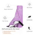 thumbnail image 3 of YFYANG Adult Microfiber Portable Travel Towel, Dreamy Purple Bubble Quick Dry Towel with Hiking Buckle PVC Pouch, 16" x 31.5", 3 of 6