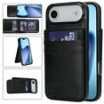 thumbnail image 3 of Asuwish Screen Protector Included PU Leather Soft Shell Wallet Cell Phone Case with Screen Protector for iPhone 17 Air, Black, 3 of 9