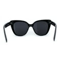 thumbnail image 4 of Womens Classic Oversized Cat Eye Gothic Plastic Sunglasses All Black, 4 of 4