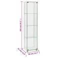 thumbnail image 4 of vidaXL Armoire de Rangement Verre Trempé Blanc, 4 of 5