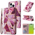 thumbnail image 1 of Compatible with iPhone 15 Pro Max Premium Vintage PU Leather Magnetic Closure Case with Strap Flip Cover, 1 of 5