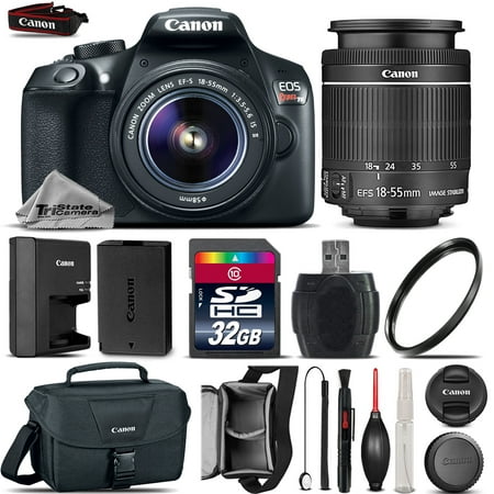 Canon EOS Rebel T6 1300D Camera + 18-55mm IS Lens + Canon Case + UV - 32GB Kit