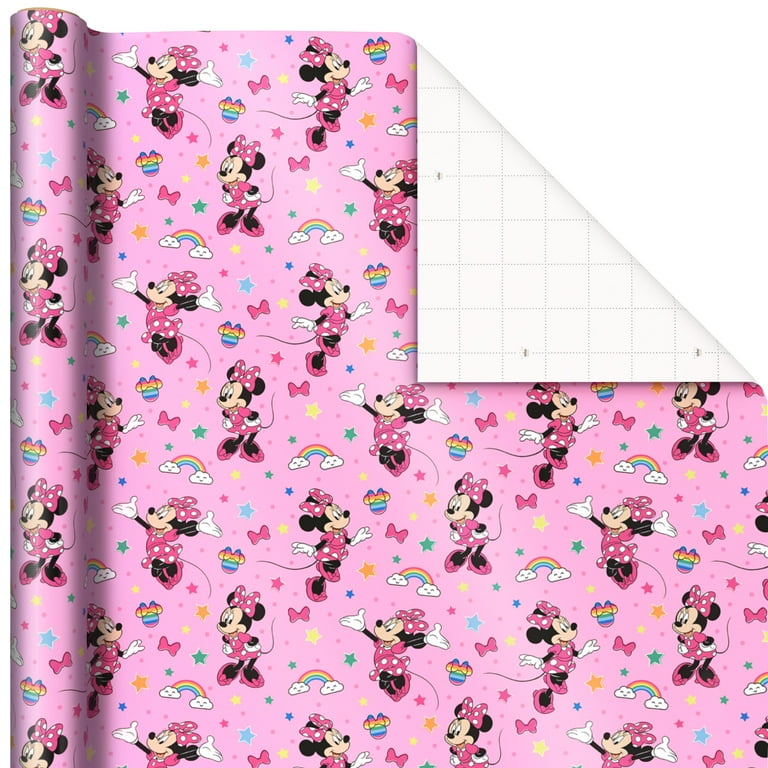Hallmark Wrapping Paper, 22.5 Sq. ft. (Disney Minnie Mouse on Pink)