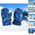 thumbnail image 4 of CPNG Toddler Mittens Fleece Lined Dinosaur Print Snow Gloves for Boys Girls Kids Infant Ski Mitten Winter Warm Waterproof Ski Gloves Baby Mittens, 4 of 5