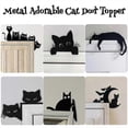 thumbnail image 2 of Último adorno de metal para puerta con forma de gato adorable de 2024: marco de decoración de puerta de Halloween en la esquina, 2 of 5