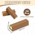thumbnail image 2 of Uxcell Pencil Erasers Rubber, 10 Pcs Art Eraser, Small Rectangular Pencil Rubber Scented for Drawing Writing Math Office Home, Dark Brown/Green/Apricot, 2 of 7
