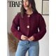 thumbnail image 3 of TRAF Otoño Invierno cárdigans de punto para mujer Casual botón de manga larga suéter femenino 2024 moda cárdigans sueltos para mujer abrigo, 3 of 5