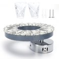 thumbnail image 1 of Lámpara de pared de cristal Lámpara decorativa de acero inoxidable de 12 W para escalera de pasillo de hotel 85-265 V blanco, 1 of 8