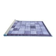 thumbnail image 2 of Ahgly Company Machine Washable Indoor Square Checkered Blue Modern Area Rugs, 6' Square, 2 of 4