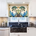 thumbnail image 5 of Yayeee Kitchen Curtains Tier Pair Light Filtering 27"x24" Rod Pocket Short Cafe Window Panel, Large Pine Tree, 5 of 7