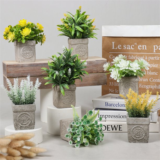 Decoración hogareña Planta artificial de Gwong con la olla de flores que atrapa el arreglo de flores de boda de plástico para el hogar Gwong 21081097