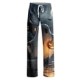 thumbnail image 5 of Trgacdwlo Halloween Pajamas Pants Women Ghost Graphic Spooky Women's Sleep Pants Fall Spooky Season Elastic Waist Pj Pants Women, 5 of 6