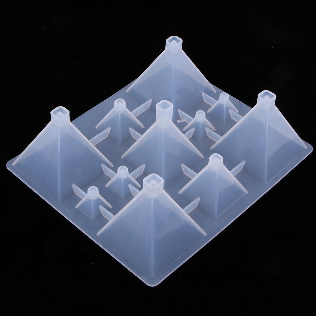 Milageto 1Set Pyramid Silicone Mould DIY Resin Art Craft Jewelry Making Pendant Molds