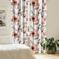 thumbnail image 2 of Ambesonne Floral Curtains, Romantic Melancholic Flowers, Pair of 28"x63", Pale Rust Dust Off White, 2 of 5