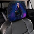 thumbnail image 4 of Descendants Mal Car Headrest Cover Decor Vehicles Seat Pillow Cover Protector Accessories Auto Front/Rear Seats Head Rest Cover Universal Fit Most Cars Sedan SUV Van, 4 of 7