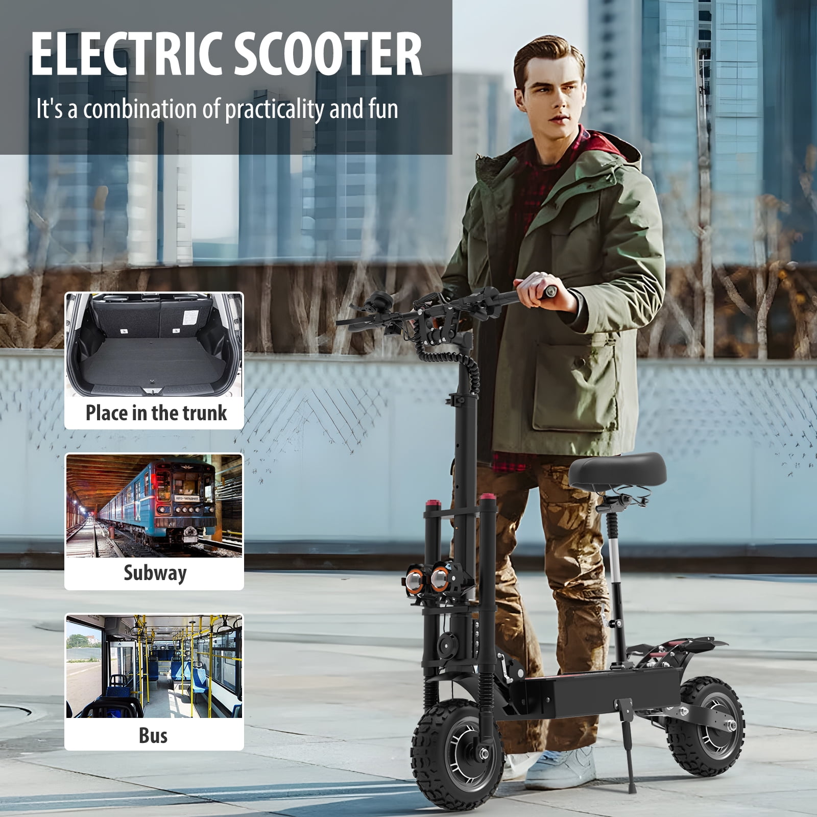 Bikydom 5600W Electric Scooter for Adults, 50mph & 48 Miles Range