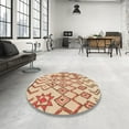 thumbnail image 4 of Ahgly Company Machine Washable Indoor Square Abstract Chocolate Brown Area Rugs, 7' Square, 4 of 7