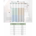 thumbnail image 6 of No Hook Shower Curtain with Snap in Liner, Green Orange Blue Gradient Geometric Color Block Hotel Shower Curtains for Bathroom, Washable Shower Curtain Liner Set with Mesh Top Window, 66"x72", 6 of 6