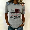 thumbnail image 3 of Youpwaven Women's America 250th Anniversary USA T-Shirt, 1776-2026 We The People Patriotic Graphic Top, 250 Years Celebration Independence Day Crew Neck Tee, 3 of 5